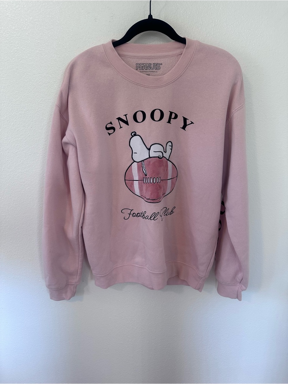 Peanuts Snoopy Light Pink Crewneck Sweatshirt
